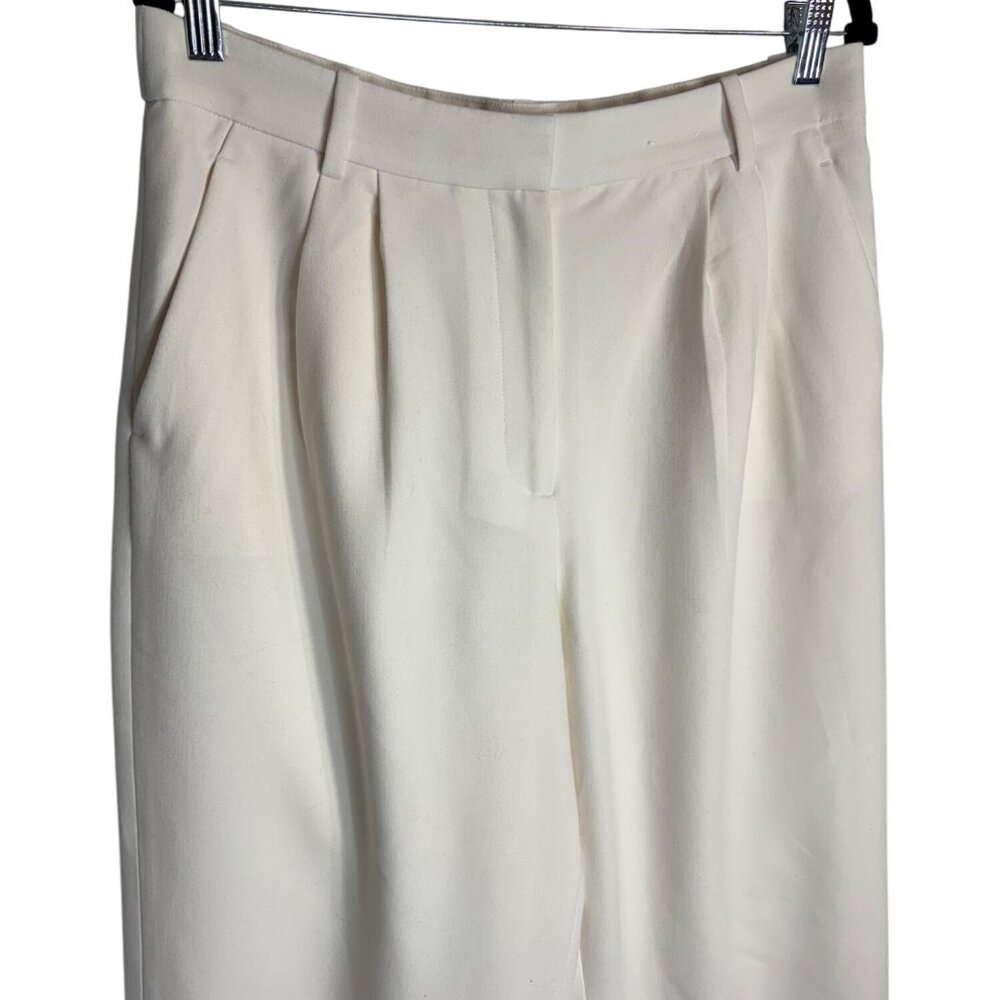 Abercrombie & Fitch A&F Sloane Low Rise Tailored Wide Leg Pant Cream-sz 31 - Picture 7 of 12